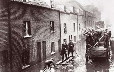 Floods in London, January 1928 by English Photographer